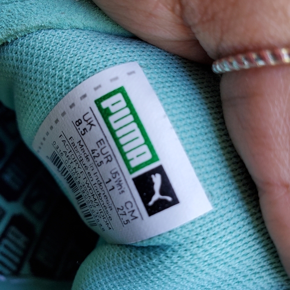 Puma Green and White Sneakers Suede Classic - Picture 8 of 9